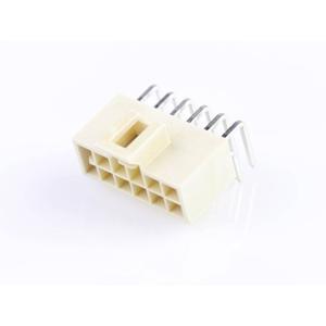 Molex 1053142312 Female header, inbouw (standaard) Totaal aantal polen: 12 Rastermaat: 2.50 mm Inhoud: 1 stuk(s) Tray