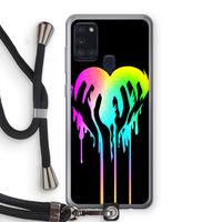 Hold My Heart: Samsung Galaxy A21s Transparant Hoesje met koord