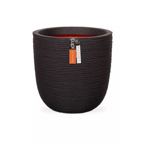 Capi bloempot nature rib 43x41 cm zwart kblr933