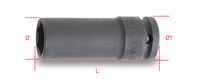 Beta Slagdoppen, 1/2" aansluiting, lang en dunne uitvoering gefosfatiseerd 720LS 14 - 007200364 - thumbnail