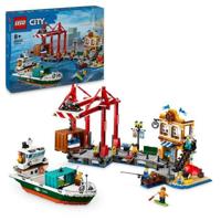 LEGO City 60422 Het haven- en koopvaardijschip, bouwspeelgoed voor kinderen vanaf 8 jaar