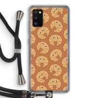 Croissant: Samsung Galaxy A41 Transparant Hoesje met koord