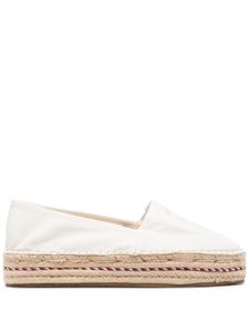 Tommy Hilfiger espadrilles à logo brodé - Blanc