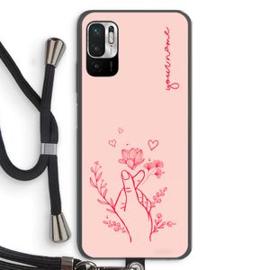 Giving Flowers: Xiaomi Redmi Note 10 5G Transparant Hoesje met koord