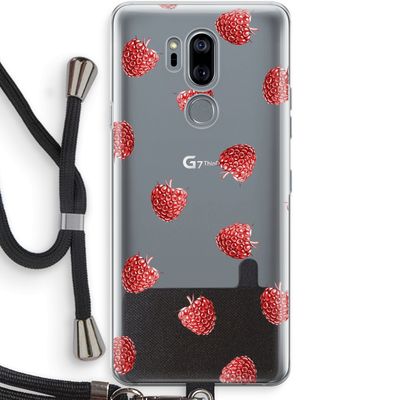Framboosjes: LG G7 Thinq Transparant Hoesje met koord
