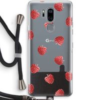 Framboosjes: LG G7 Thinq Transparant Hoesje met koord