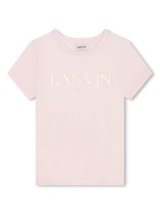 Lanvin Enfant t-shirt en coton à logo imprimé - Rose