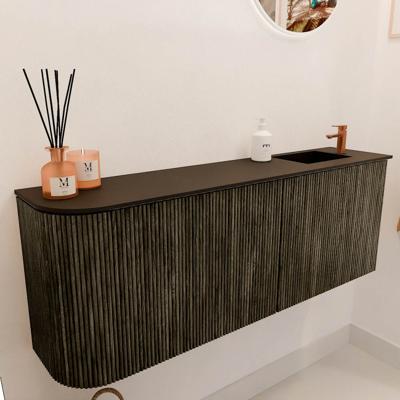 Toiletmeubel Mondiaz Joya | 111.6 cm | Meubelkleur Shadow | Faye wastafel Urban Rechts | 1 kraangat Toiletmeubel Mondiaz Joya | 111.6 cm | Meubelkleur Shadow | Faye wastafel Urban Rechts | 1 kraangat