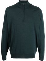 John Smedley pull zippé en maille fine - Vert