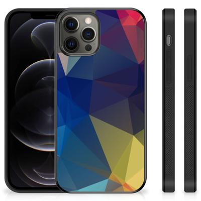 iPhone 12 Pro Max Grip Case Polygon Dark