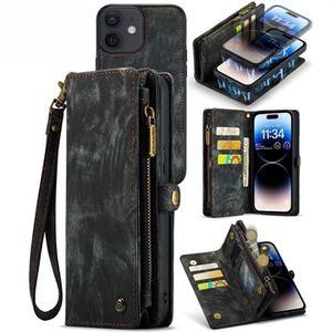 Caseme 2-in-1 Multifunctionele iPhone 12/12 Pro Wallet Case - Zwart