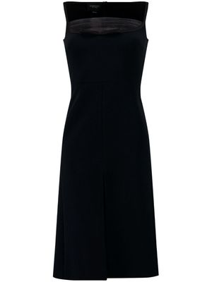 Giambattista Valli robe mi-longue à détails en tulle - Noir