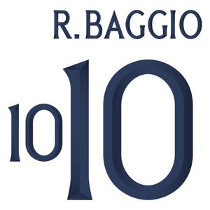 R.Baggio 10 (Officiële Italië Away Bedrukking 2023-2024)