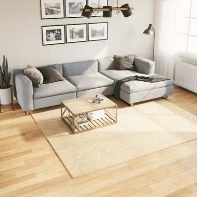 Vloerkleed HUARTE laagpolig zacht wasbaar 240x240 cm crme