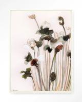 Urban Cotton Wandkleed 'Pastel Flowers 2' 80 x 110cm in Floating Frame - off white
