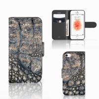 Apple iPhone 5 | 5s | SE | Telefoonhoesje | Met pasjeshouder | Krokodillenprint