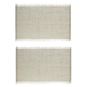 Secret de Gourmet Jute tafel placemat - Set van 8x stuks - naturel - 45 x 30 cm - Onderleggers - met