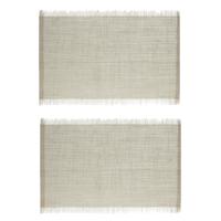 Secret de Gourmet Jute tafel placemat - Set van 8x stuks - naturel - 45 x 30 cm - Onderleggers - met