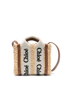 Chloé mini sac cabas Woody - Tons neutres