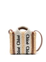 Chloé mini sac cabas Woody - Tons neutres - thumbnail