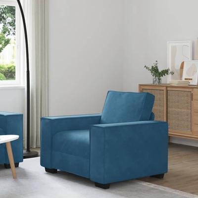 Sofastoel Blauw 60 cm Fluweel
