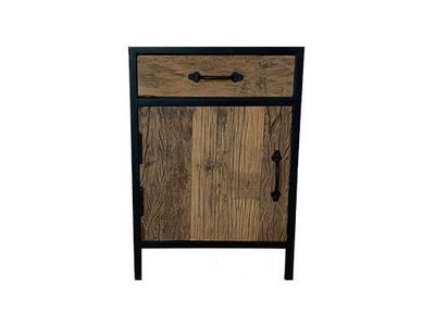 Nachtkast hout/staal 42 cm / 343