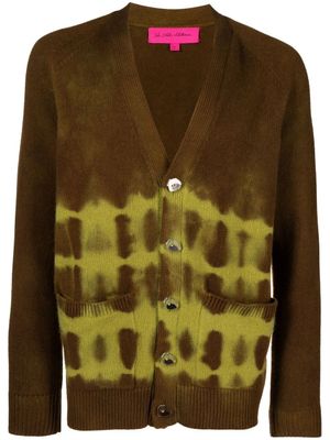 The Elder Statesman cardigan en cachemire à imprimé tie-dye - Marron