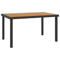 VidaXL Tuintafel 140x90x74 cm aluminium en hkc bruin - thumbnail
