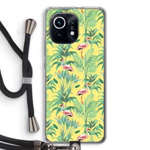 Flamingo party: Xiaomi Mi 11 Transparant Hoesje met koord