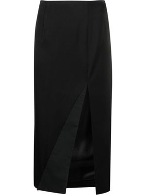 V:PM ATELIER jupe mi-longue à fentes - Noir