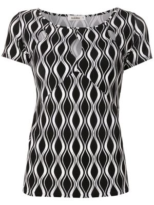 Amir Slama t-shirt à imprimé vagues - Noir
