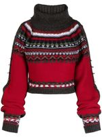 Monse pull en maille à motif intarsia - Rouge