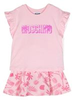 Moschino Kids ensemble haut-jupe à logo imprimé - Rose - thumbnail