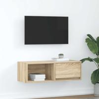 Tv-meubel 80x31x25,5 cm bewerkt hout sonoma eikenkleurig