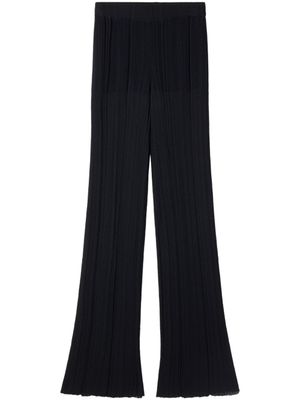 Stella McCartney pantalon droit à effet plissé - Noir