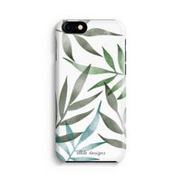 Tropical watercolor leaves: Volledig geprint iPhone SE 2020 Hoesje