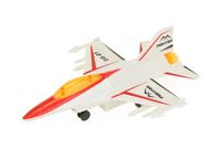 Toi Toys straaljager Metal pull back 15 cm wit - thumbnail