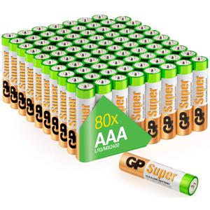 GP AAA Alkaline Super 1,5V batterij (80 stuks)