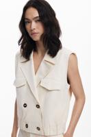Afneembare truckerjack - WHITE - L Afneembare truckerjack - WHITE - L