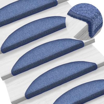 VidaXL Trapmatten 15 st 56x17x3 cm blauw halfrond