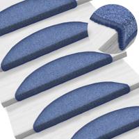 VidaXL Trapmatten 15 st 56x17x3 cm blauw halfrond