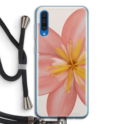 Pink Ellila Flower: Samsung Galaxy A50 Transparant Hoesje met koord