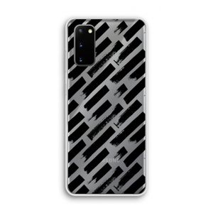Zwarte vegen: Samsung Galaxy S20 Transparant Hoesje