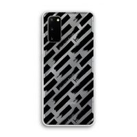 Zwarte vegen: Samsung Galaxy S20 Transparant Hoesje