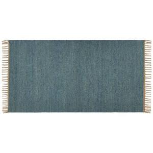 Beliani - LUNIA - Jute vloerkleed - Blauw - 80 x 150 cm - Jute