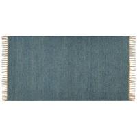 Beliani - LUNIA - Jute vloerkleed - Blauw - 80 x 150 cm - Jute - thumbnail