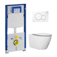 Geberit UP320 toiletset met Saniclear Jama randloos toilet en softclose zitting