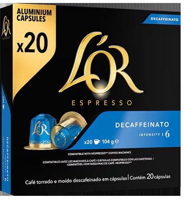 Douwe Egberts L&apos;Or Intensity koffiecapsules, Decaffeïnato, pak van 20 stuks