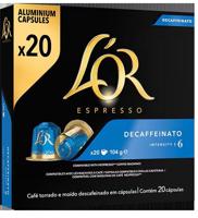 Douwe Egberts L'Or Intensity koffiecapsules, Decaffeïnato, pak van 20 stuks Douwe Egberts L'Or Intensity koffiecapsules, Decaffeïnato, pak van 20 stuks
