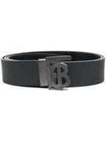 Burberry ceinture réversible en cuir à boucle lgoo - Noir